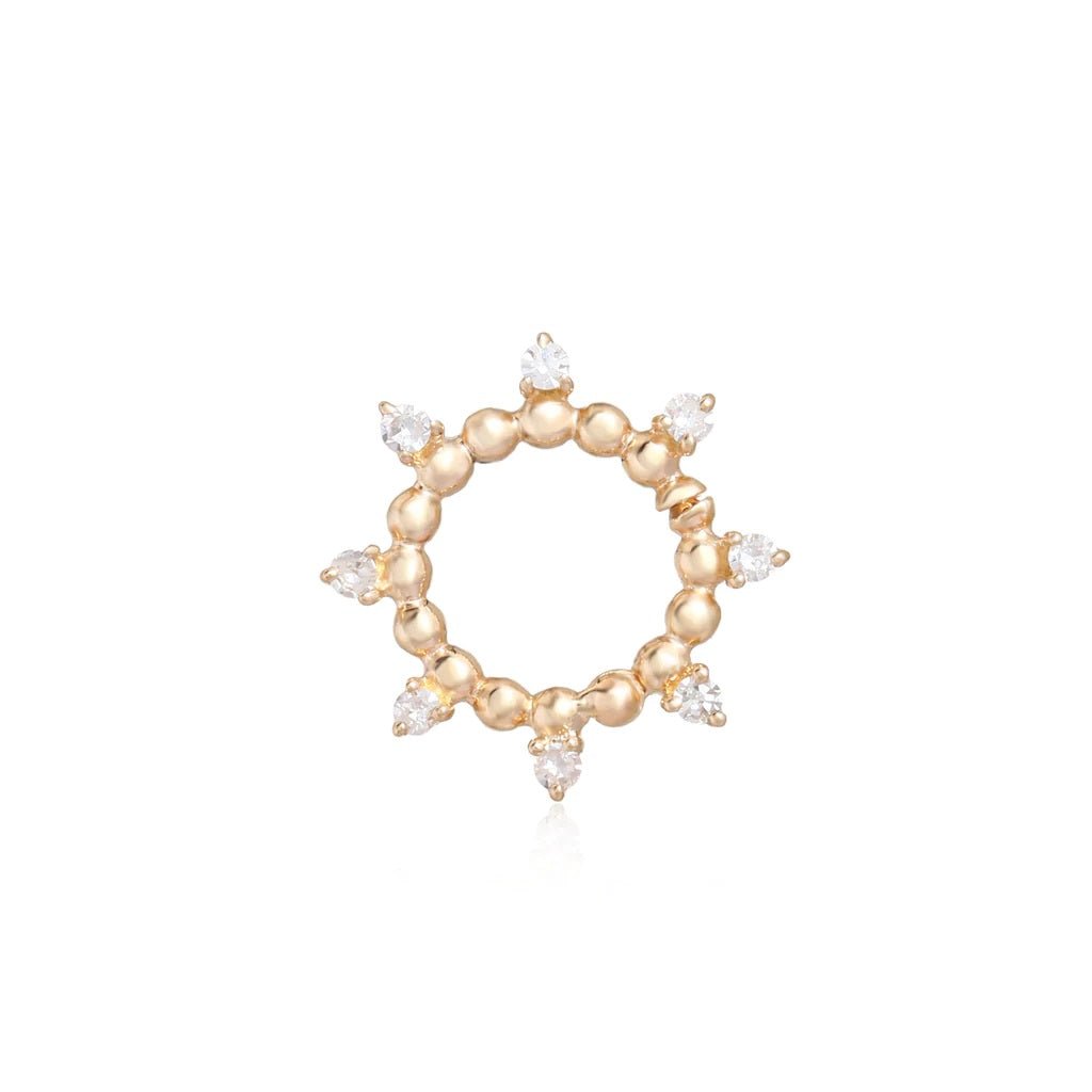 14K Mini Diamond Wreath Clasp - Nolita