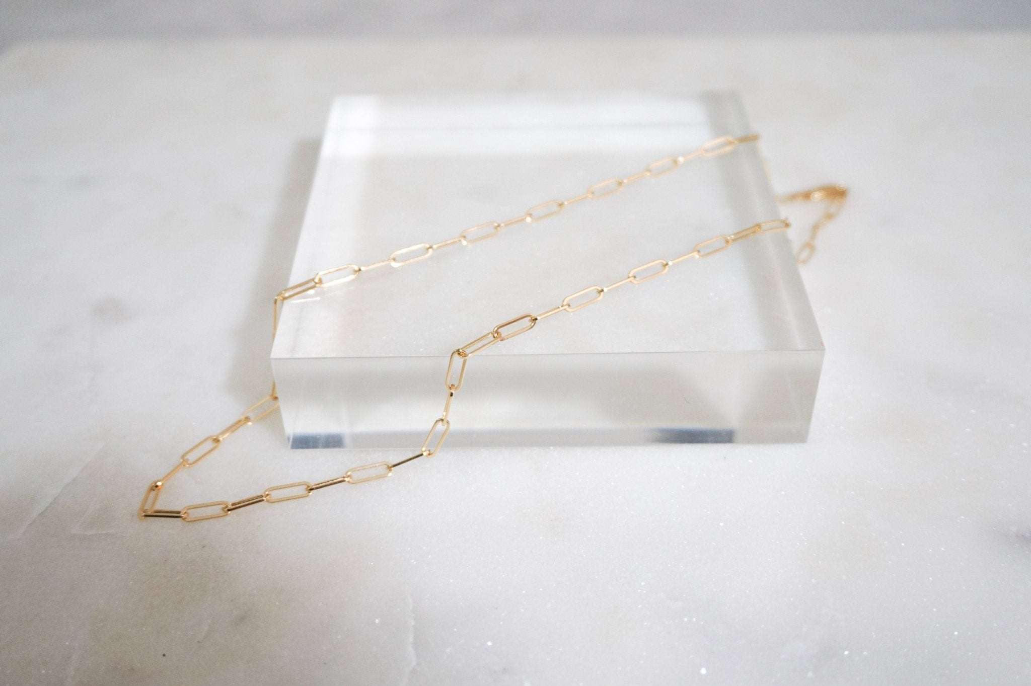 14K Paperclip XS Chain Necklace - Nolita