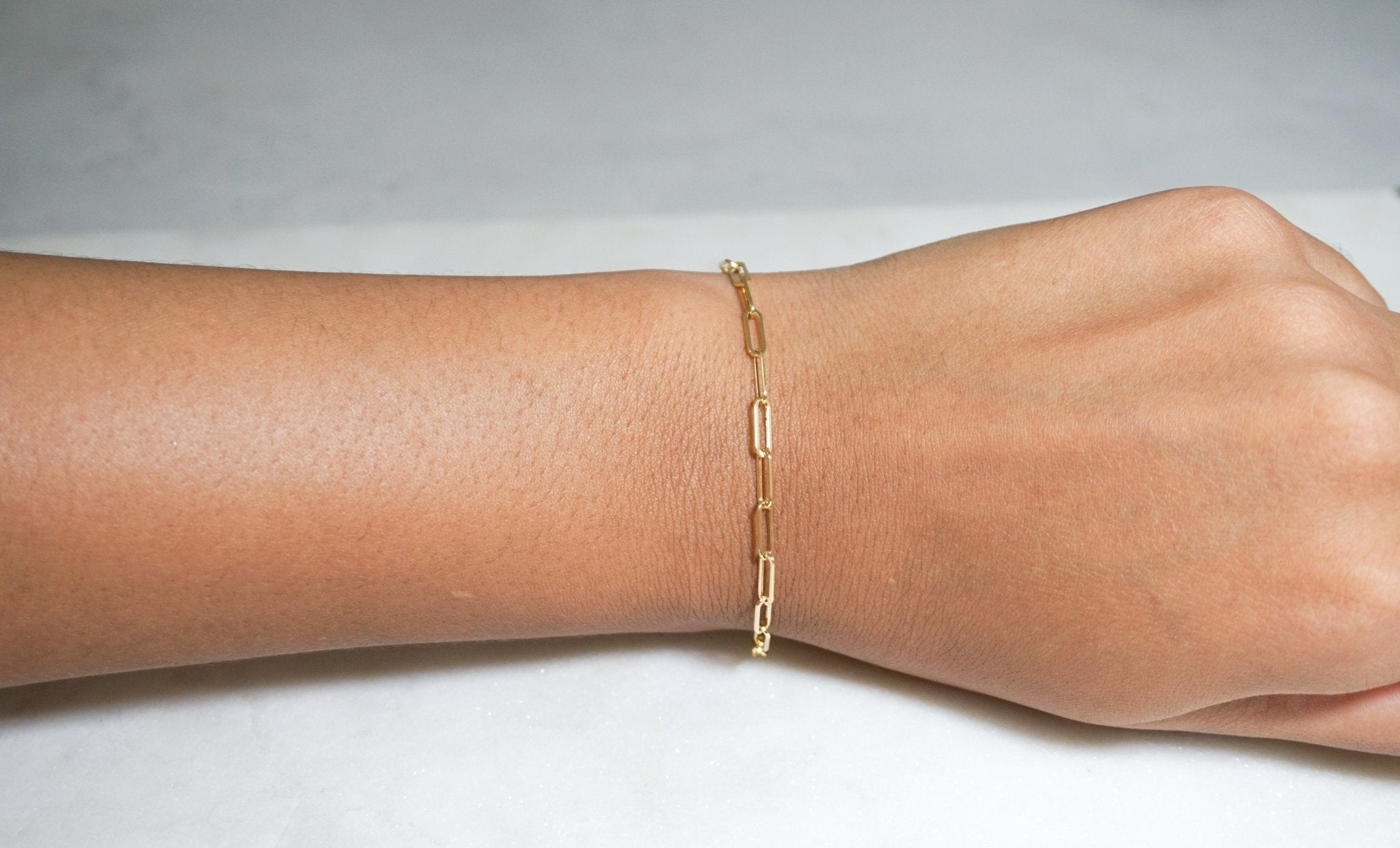 14K Paperclip XS Link Bracelet - Nolita