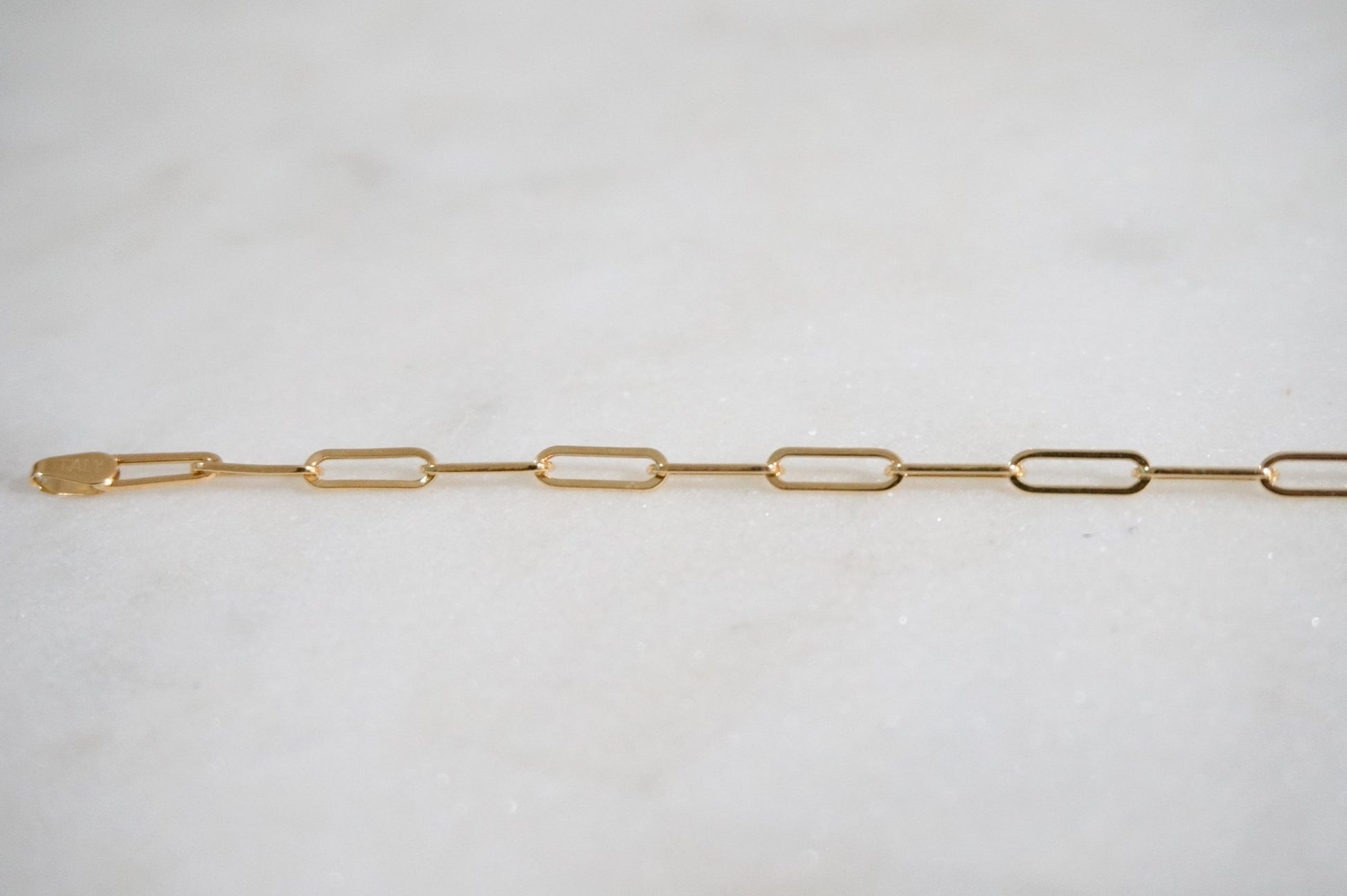 14K Paperclip XS Link Bracelet - Nolita
