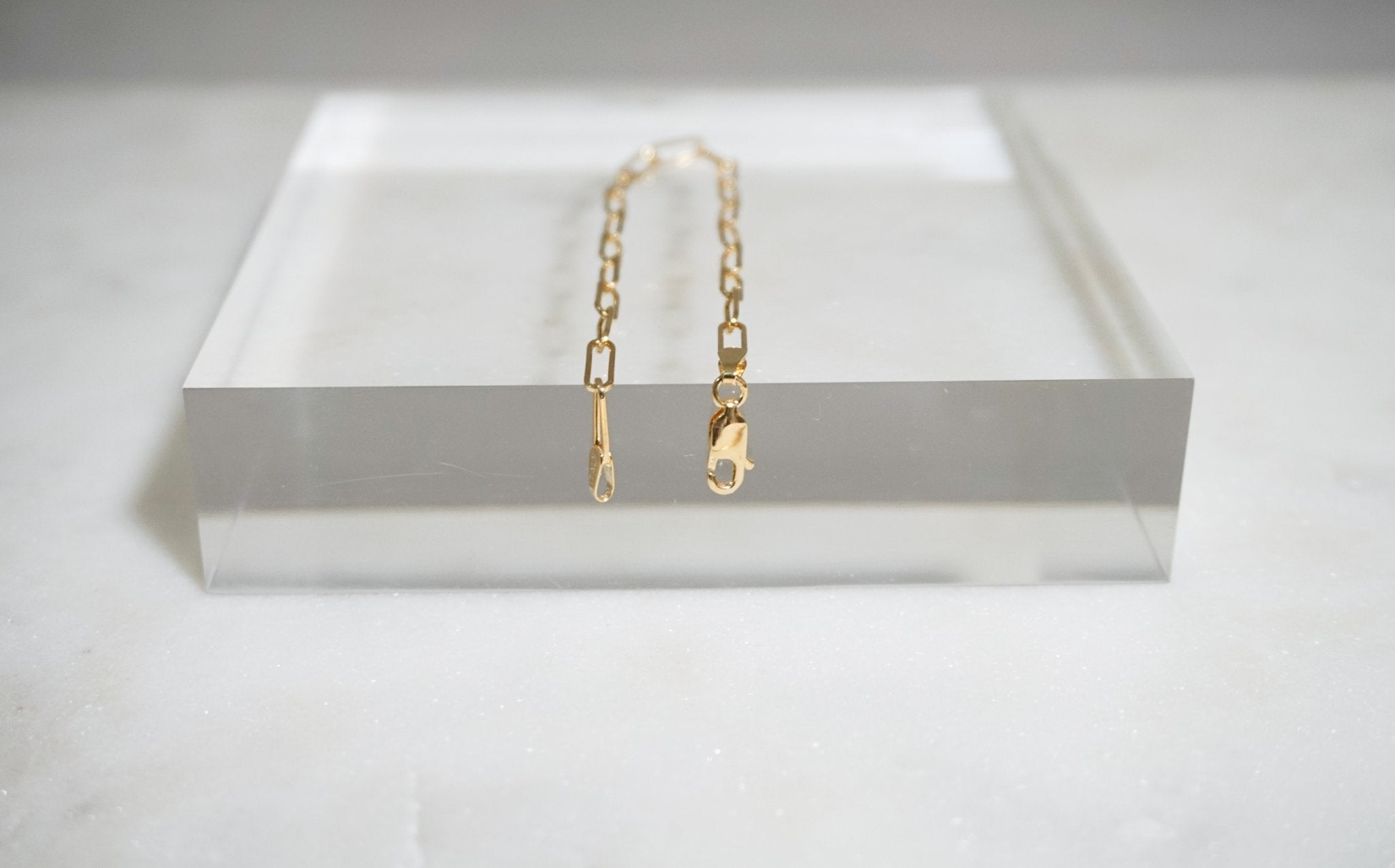 14K Paperclip XS Link Bracelet - Nolita