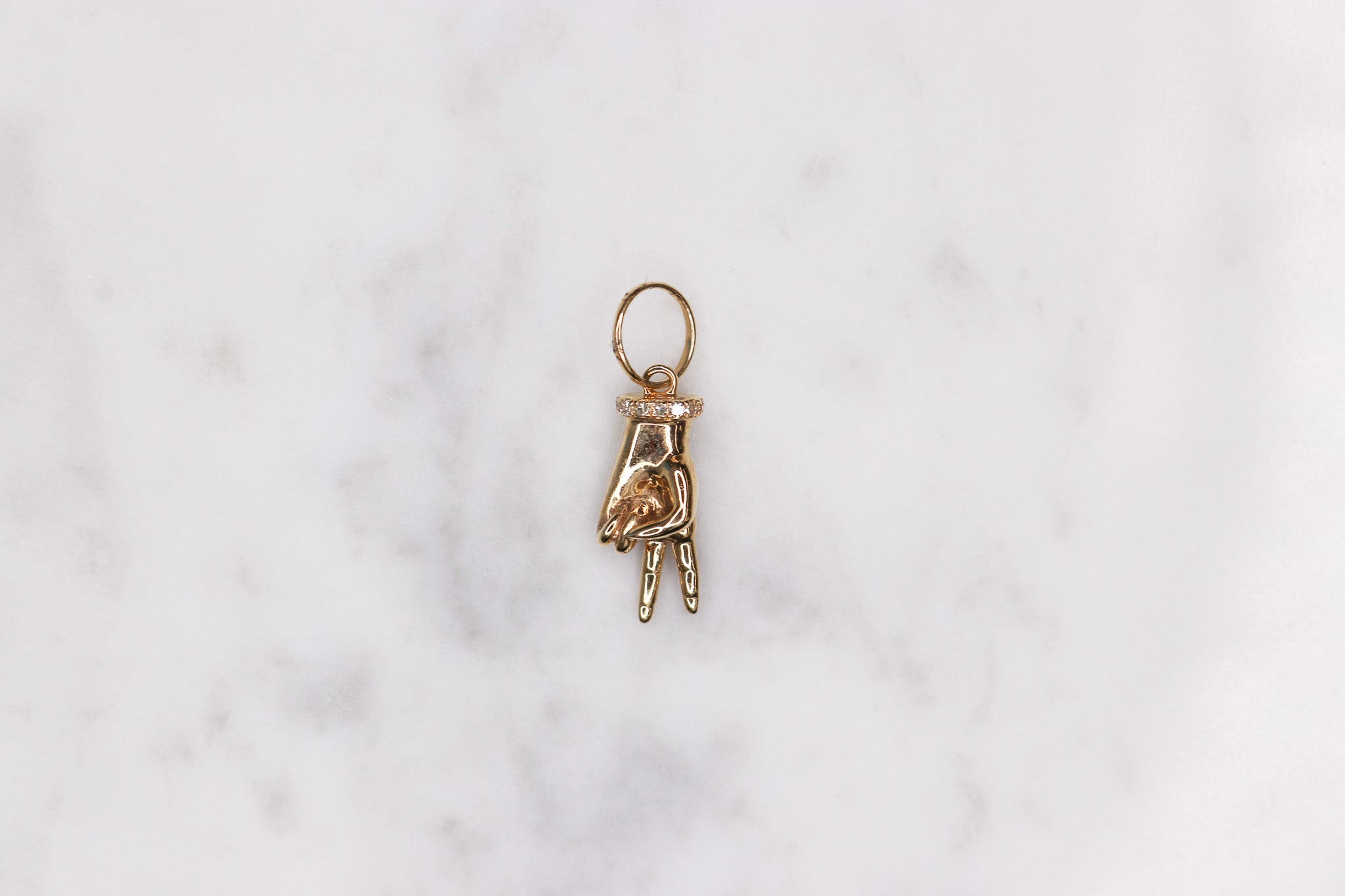 14K Peace Sign Charm - Nolita