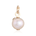 14K Pearl Butterfly Diamond Charm - Nolita