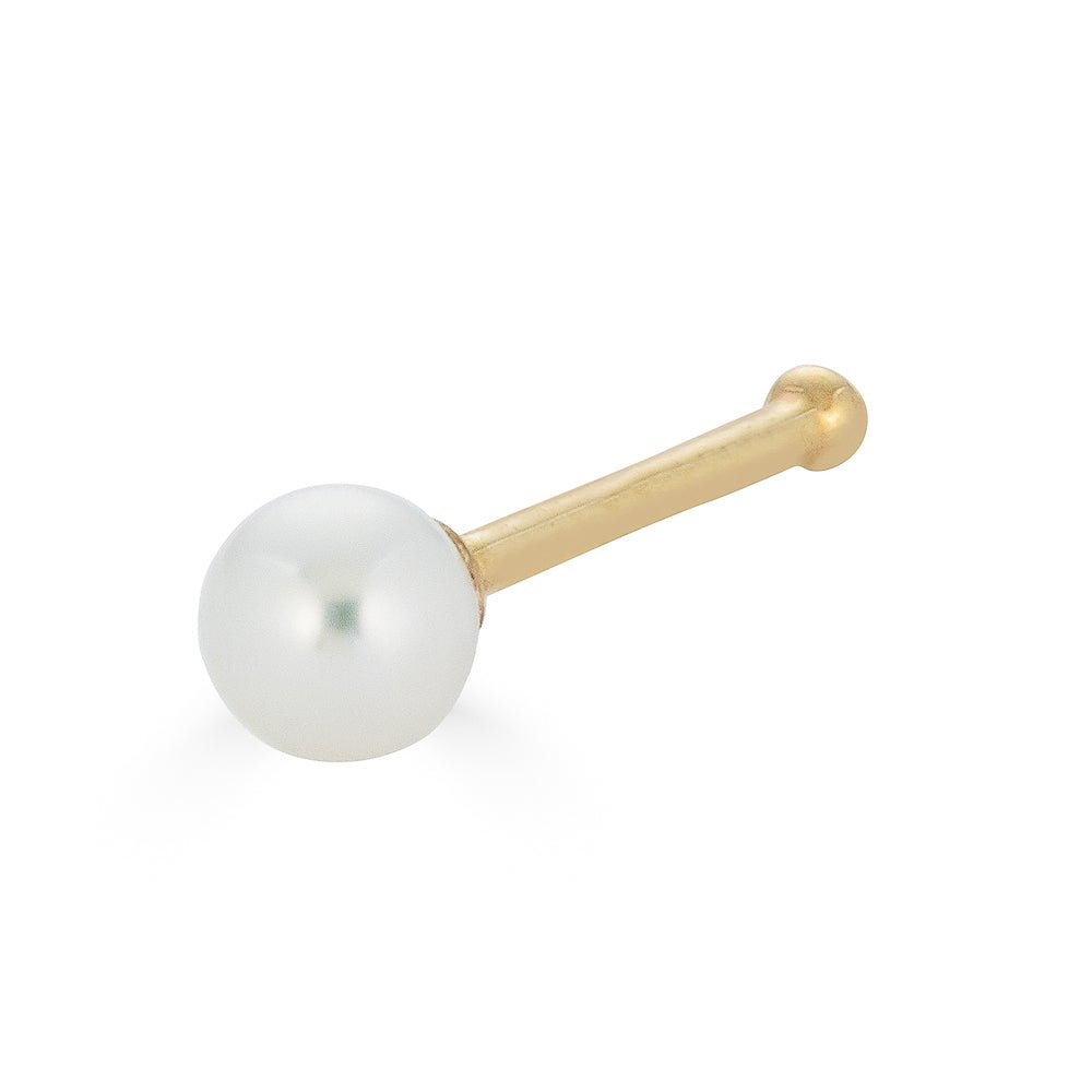 14K Pearl Nose Stud - Nolita