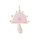 14K Rose Quartz Mushroom Charm - Nolita