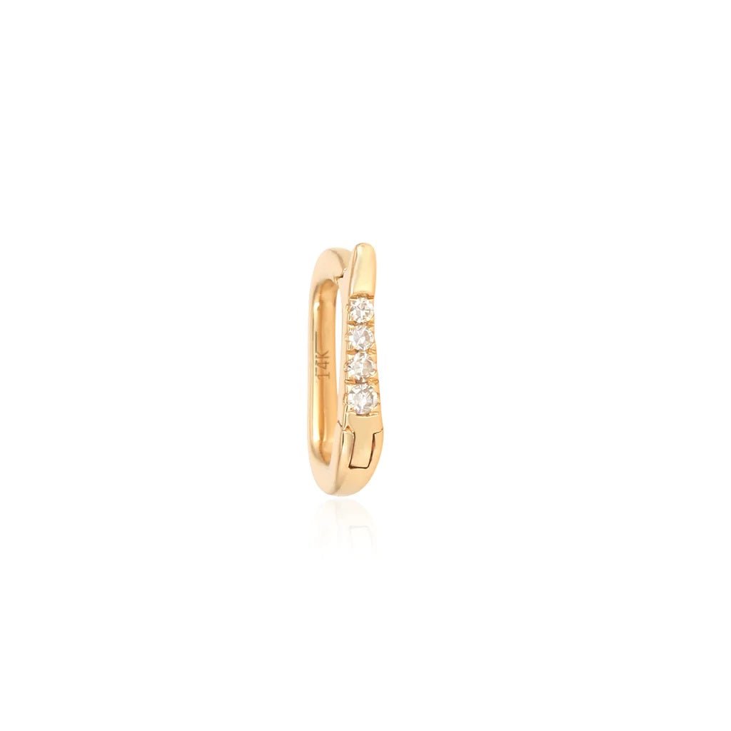 14K Small Diamond Lock - Nolita