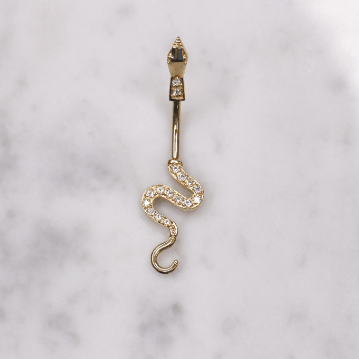 14K Snake Belly Ring - Nolita