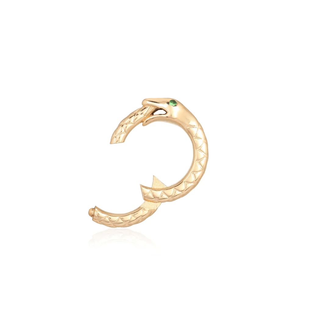 14K Snake Charm Lock - Nolita