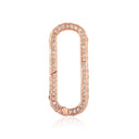 14K Solid Gold Large Diamond Enhancer Charm Pendant Lock - Nolita