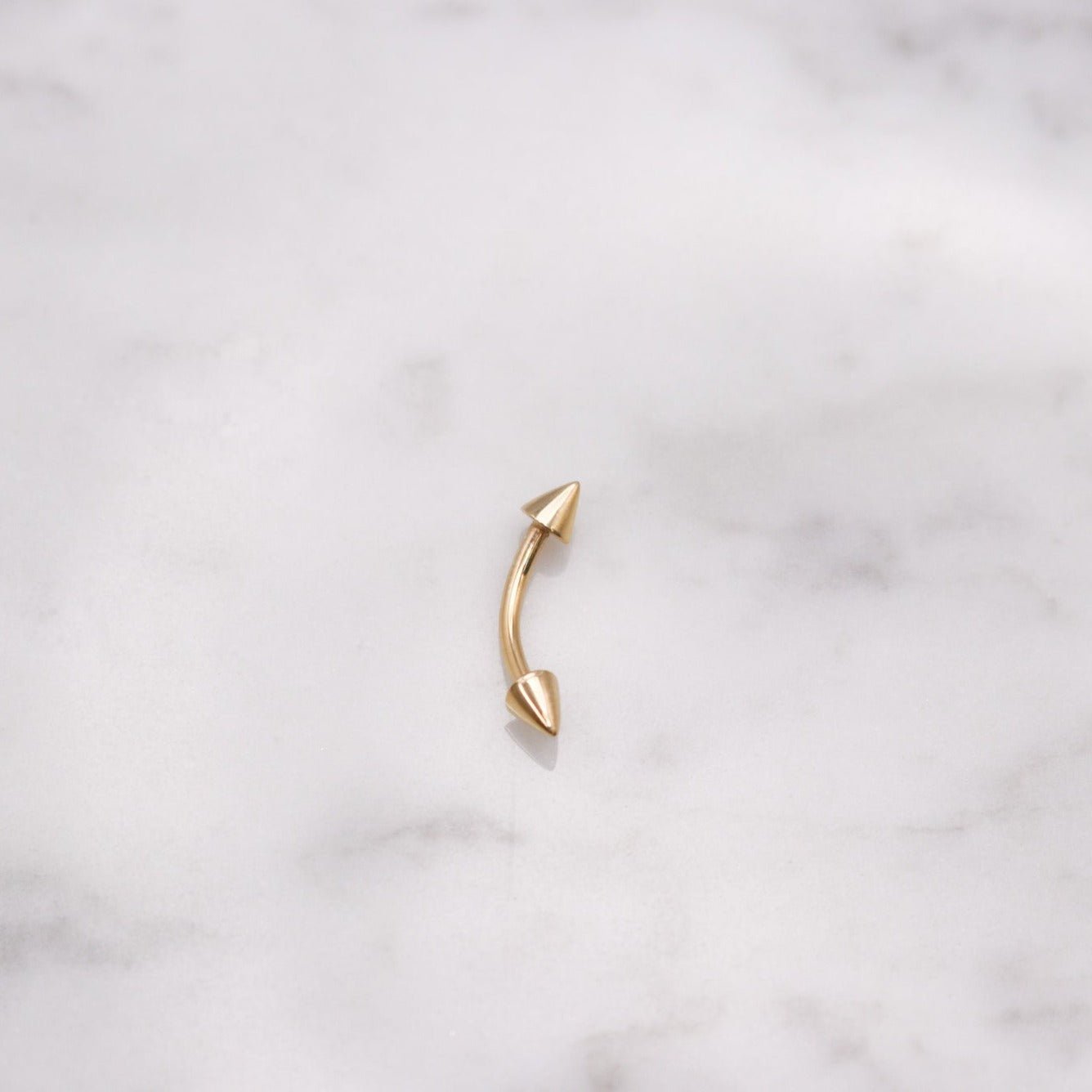 14K Spiked Curved Barbell - Nolita