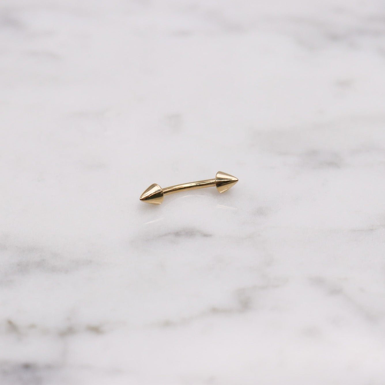 14K Spiked Curved Barbell - Nolita