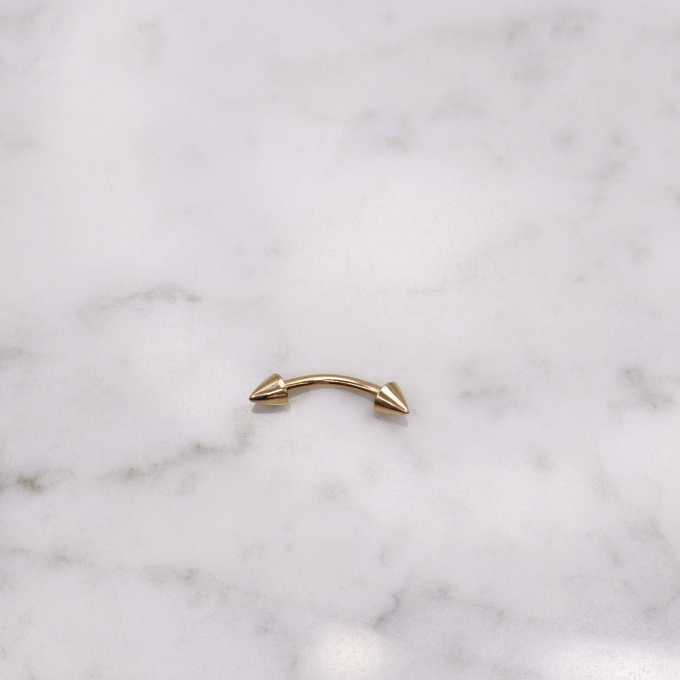 14K Spiked Curved Barbell - Nolita