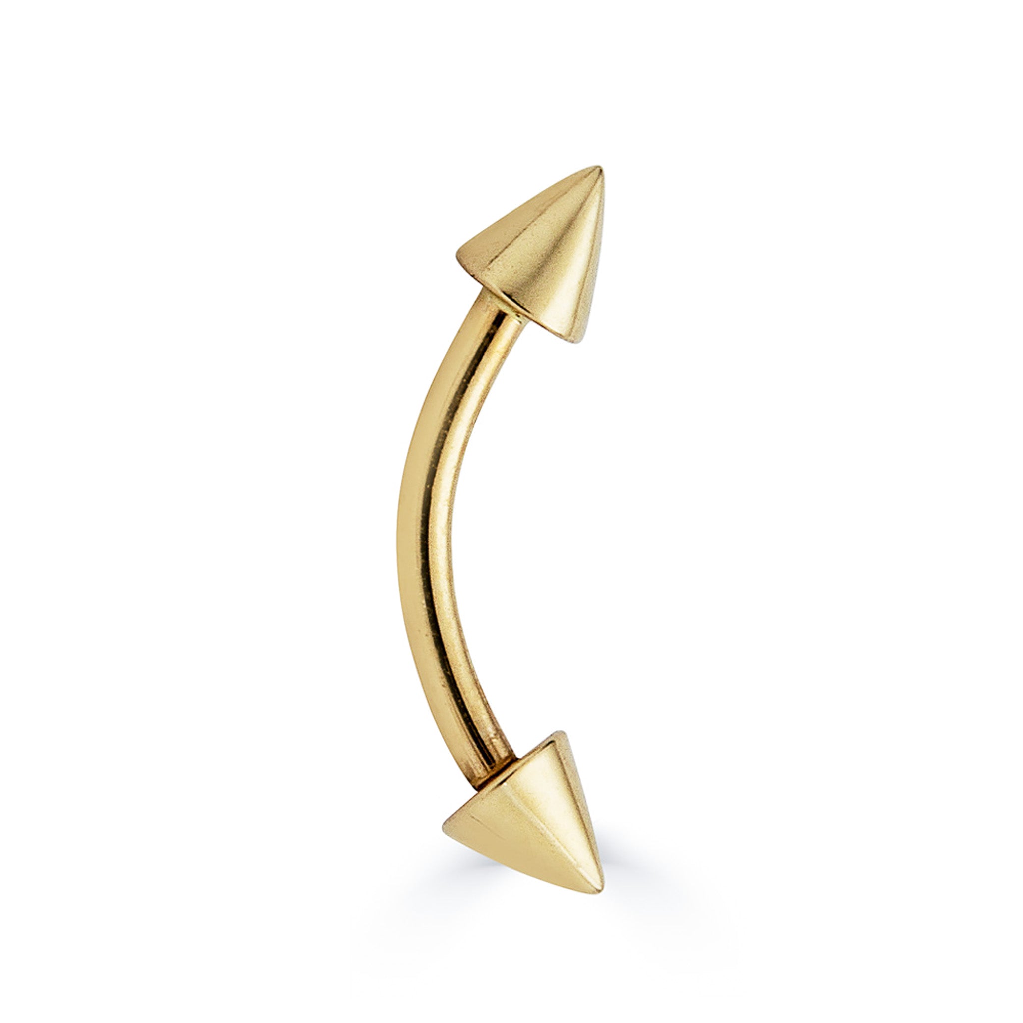 14K Spiked Curved Barbell - Nolita