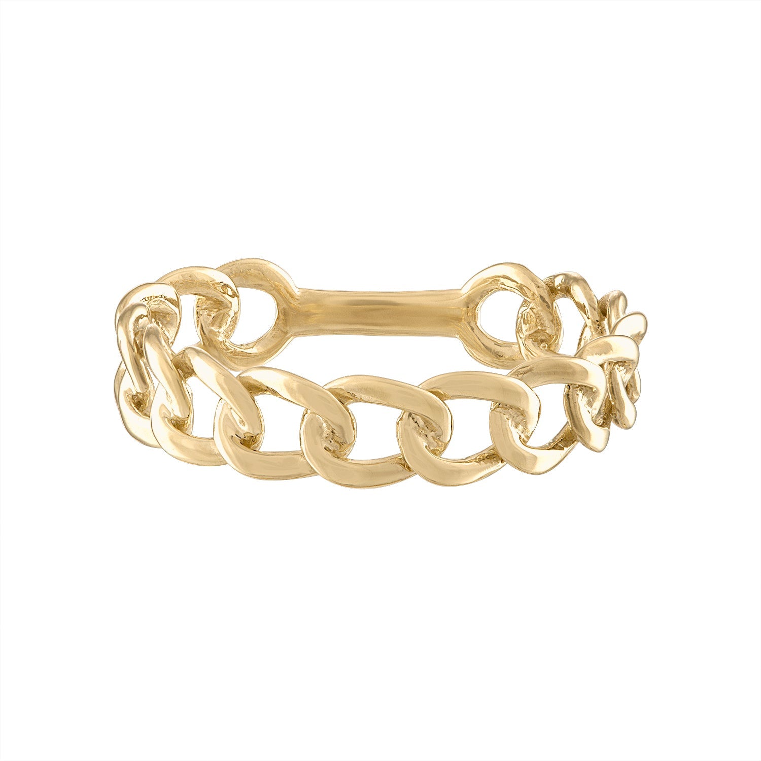 14k Thick Chain Ring - Nolita