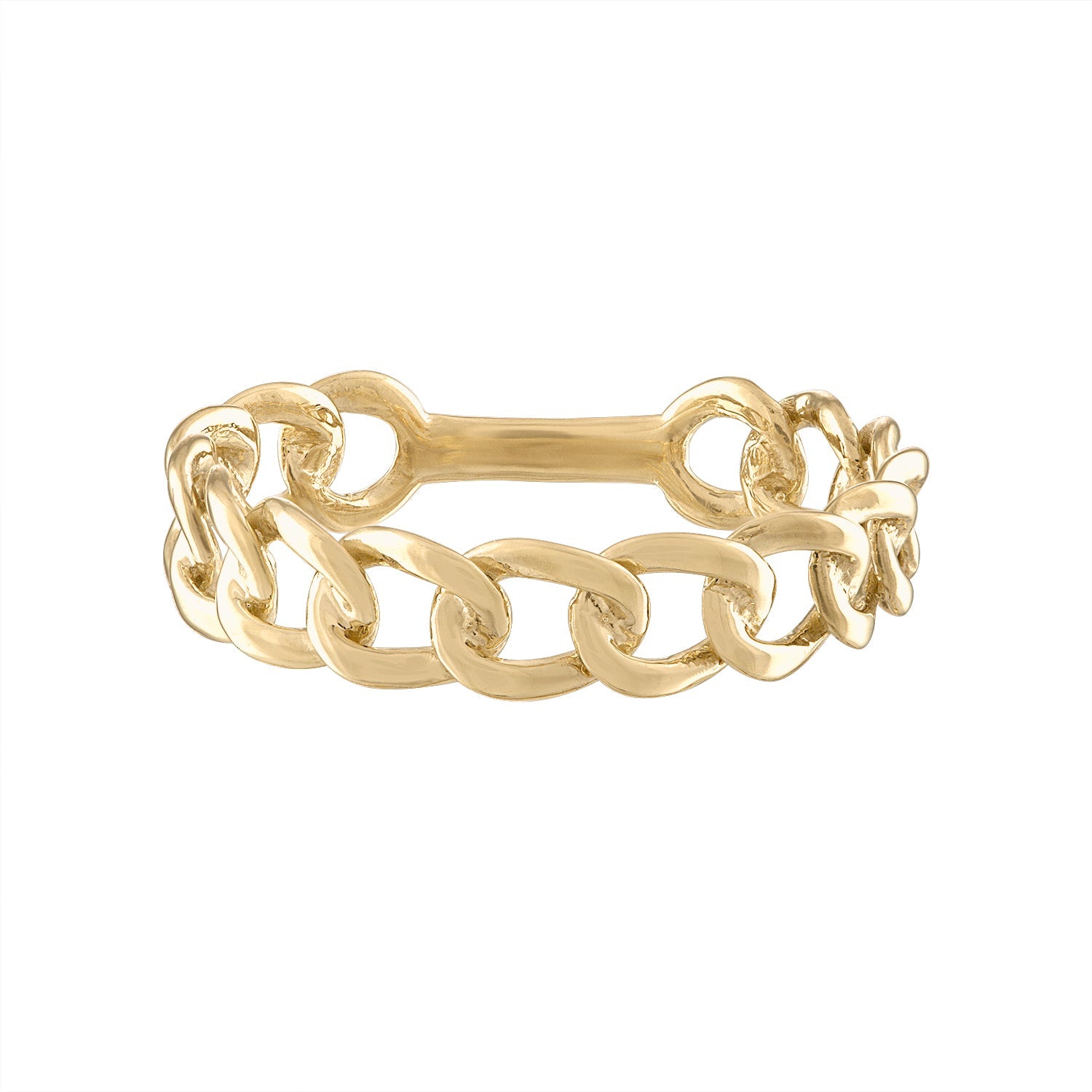 14k Thick Chain Ring - Nolita