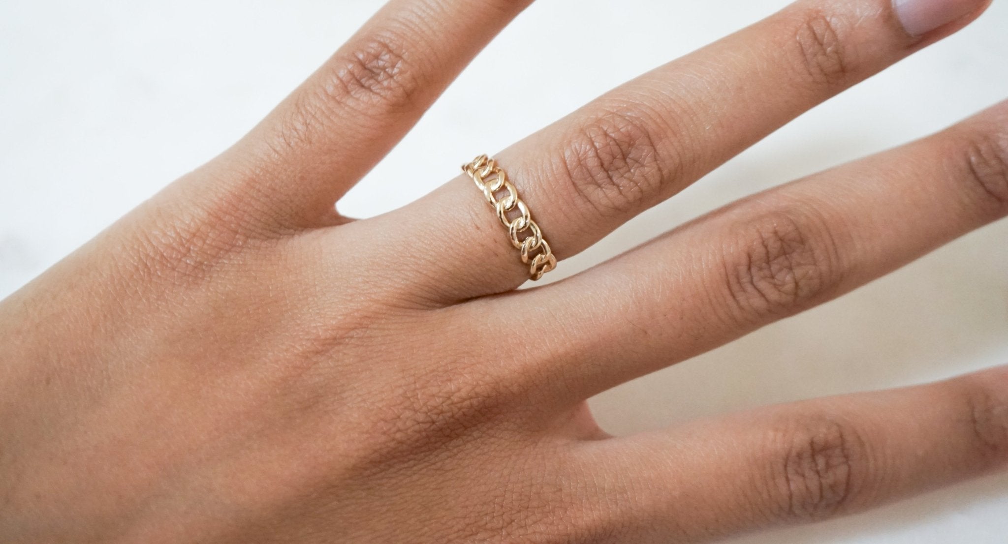 14k Thick Chain Ring - Nolita