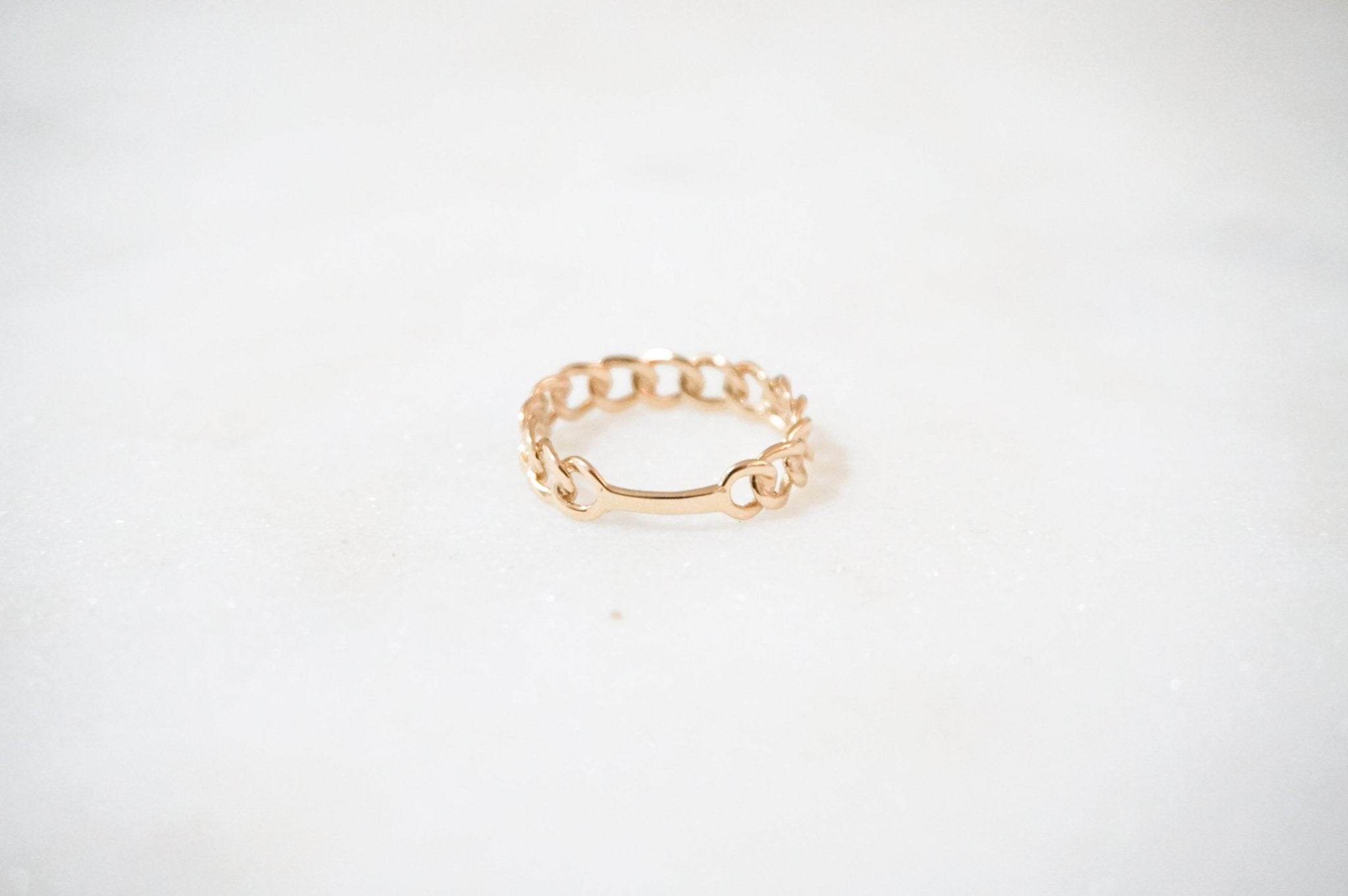 14k Thick Chain Ring - Nolita