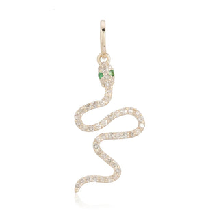 14K Diamond Snake Charm
