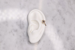 14K Evil Eye Diamond Ear Cuff