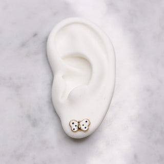 14K Large Enamel Blue Butterfly Studs