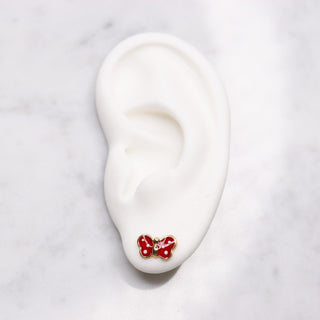 14K Large Enamel Yellow Butterfly Studs