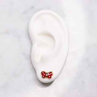 14K Large Enamel Blue Butterfly Studs