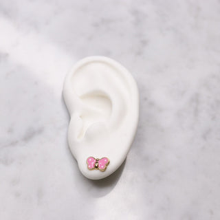 14K Large Enamel Yellow Butterfly Studs