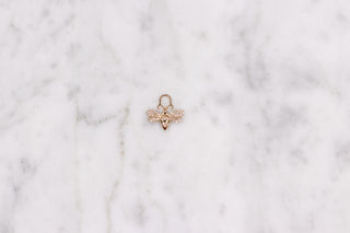 14K Mini Diamond Bee Charm
