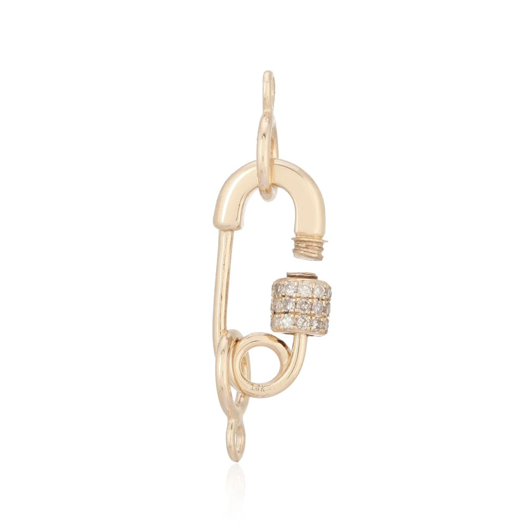 14K Safety Pin Carabiner Lock