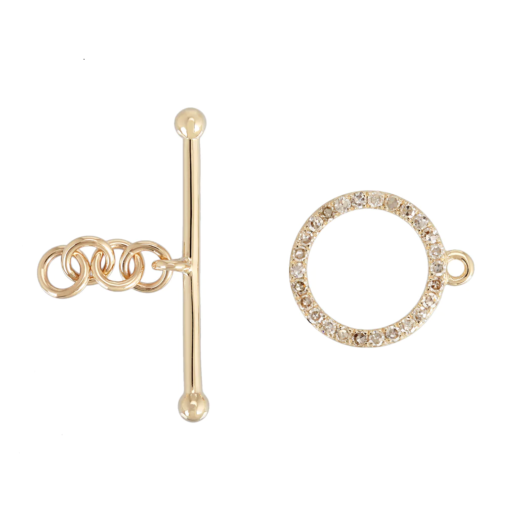 14K Round Diamond Lock