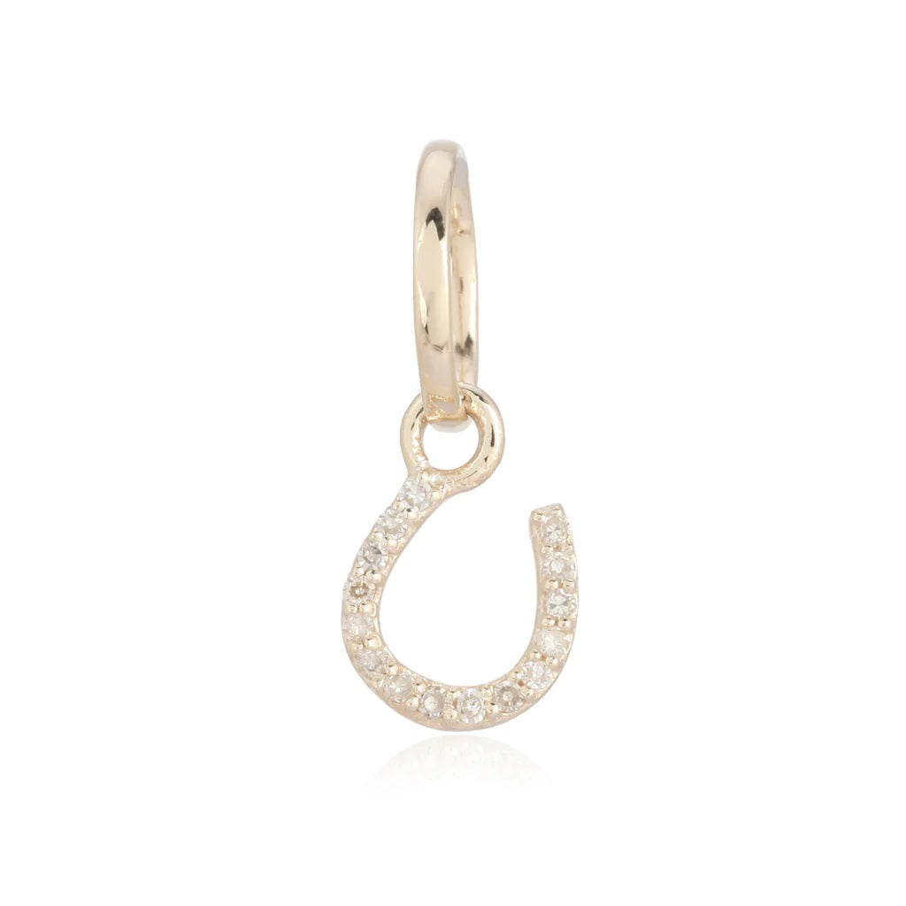 14K Mini Horseshoe Charm