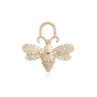 14K Mini Diamond Bee Charm