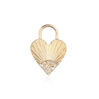 14K Mini Diamond Heart charm