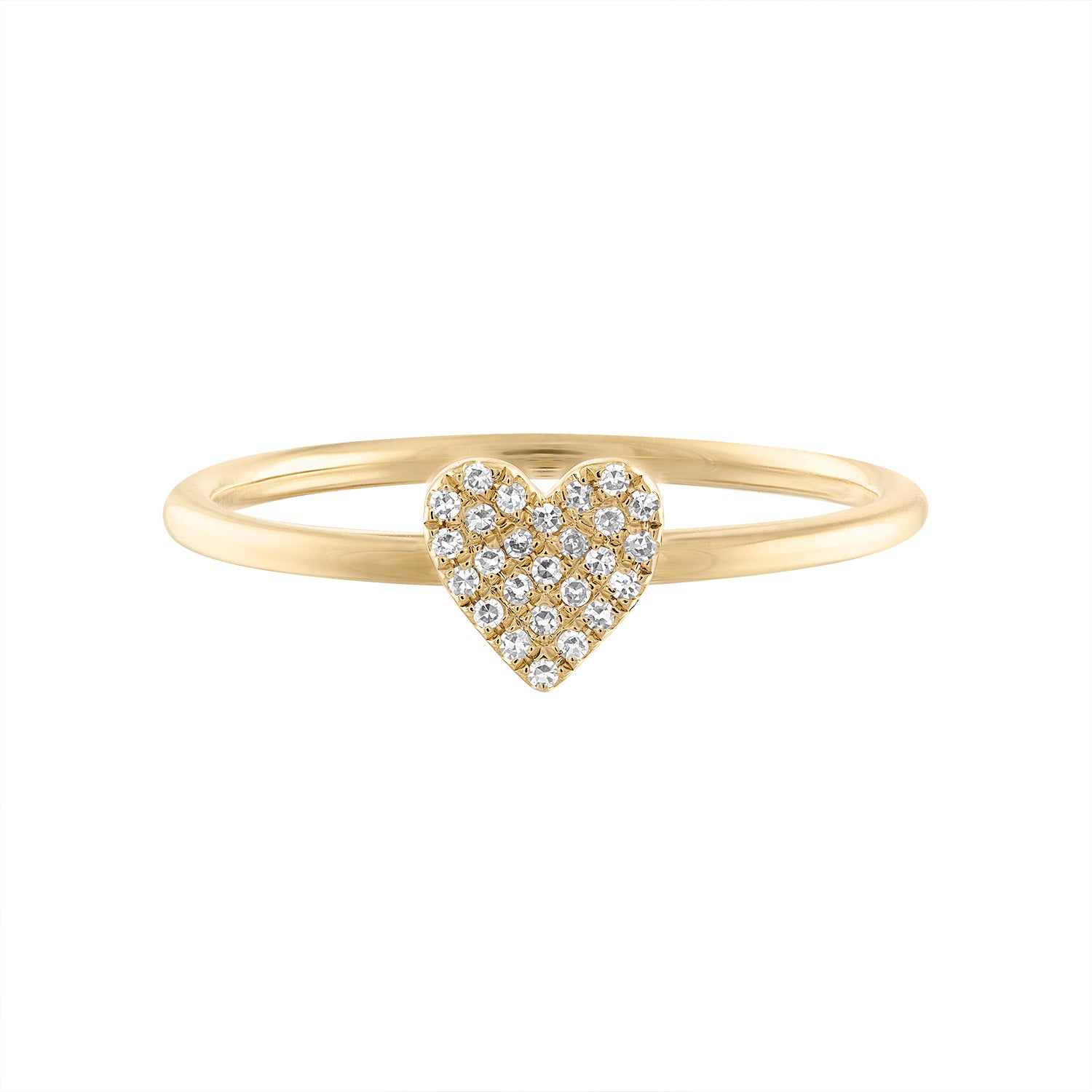 14K Diamond Heart Ring