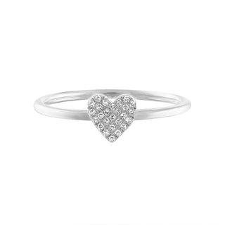 14K Diamond Heart Ring